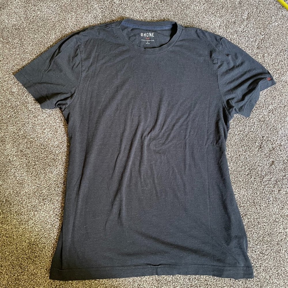 RHONE Men's Navy/Black Shirt Size Large